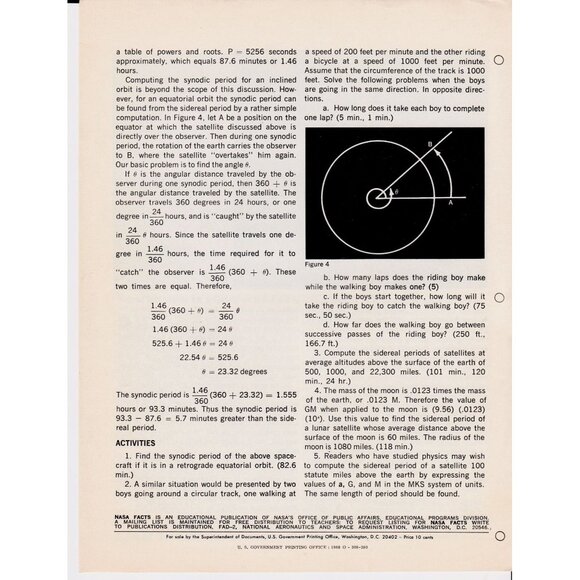 NASA Facts 1968 Orbits & Revolutions Science Series HS Physics NASA GPO - Picture 4 of 4